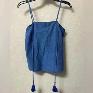 Boutique Brand Cooper & Ella blue tassel tank top